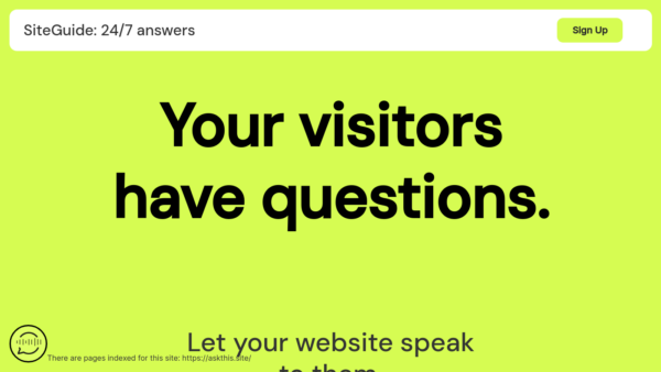 ASK THIS SITE Website Screenshot