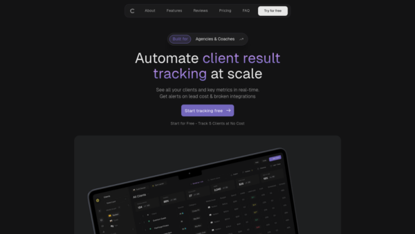 ClientView Website Screenshot