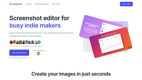 MagicShot Website Screenshot
