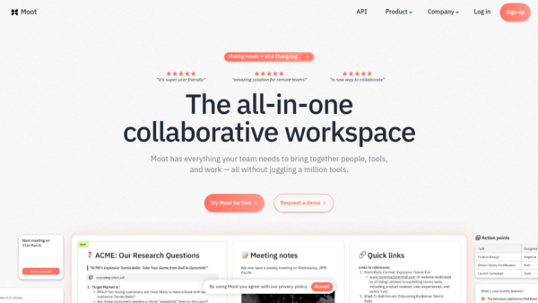 Moot Meetings Website Screenshot