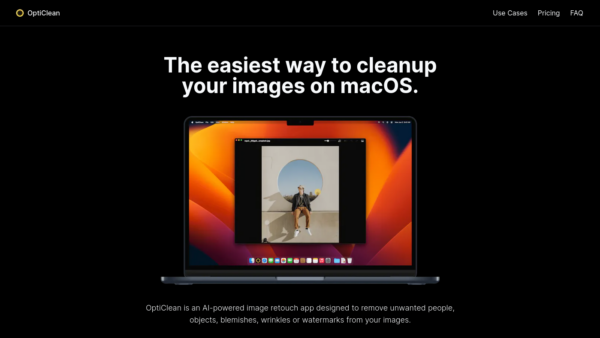 OptiClean Website Screenshot