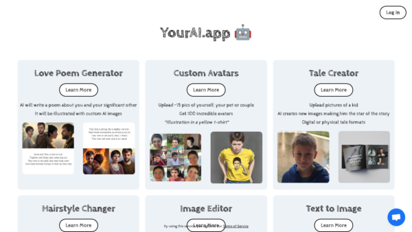 YourAI.app Website Screenshot